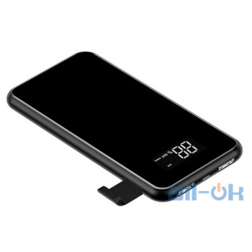 Бездротовий зарядний пристрій  Power Bank 8000 mAh Baseus QI LCD Screen Wireless Charger Black PPALL-EX01