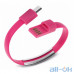 USB- microUSB браслет Pink  — інтернет магазин All-Ok. фото 1