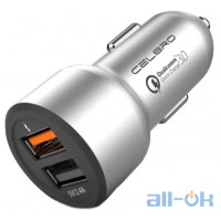 АЗП Car Charger CELBRO Quick Charge 3.0 Dual USB Silver