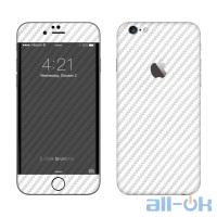 Карбонова наклейка для iPhone 5 / 5s білого кольору