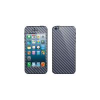Карбоновая наклейка для iPhone 5/5s черного цвета