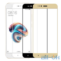 Захисне скло для Xiaomi Mi A1 Mi 5X з рамкою White