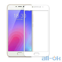 Захисне скло для Meizu M6 з рамкою White