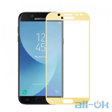 Захисне скло для Samsung J3 J330 2017 року з рамкою Gold
