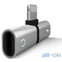 Splitter для Iphone Роздільник навушники/зарядний пристрій Silver