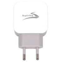 Мережевий ЗП для мобільних телефонів, планшетів Aspiring Energy 2 2 x USB White (EN29635)