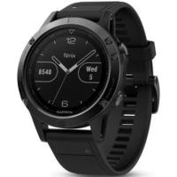Спортивний годинник Garmin Fenix 5 Black Sapphire with Black Band (010-01688-10)