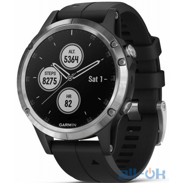 Смарт-годинник Garmin Fenix 5 Plus Sapphire Silver (010-01988-11)