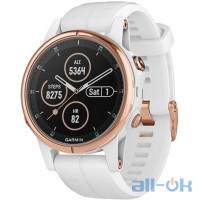 Спортивні годинник  Garmin Fenix 5S Plus Sapphire Rose Gold-tone with Carrara White Band (010-01987-07)