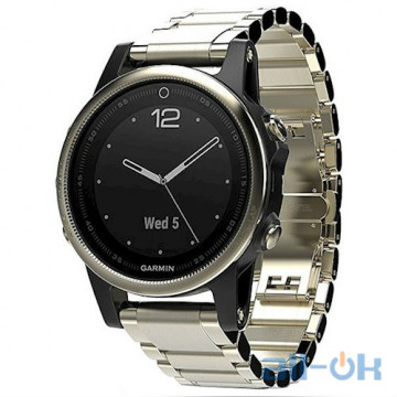 Спортивний годинник Garmin fenix 5s Sapphire Champagne with Metal Band (010-01685-15)