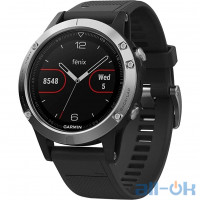 Спортивний годинник Garmin fenix 5 Black Silver with Black Band Silver (010-01688-03)