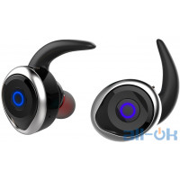 AWEI T1 Twins Earphones Black-Silver