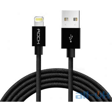 Кабель Rock MFI Charge-Sync round Lightning Cable 1.2 m Blue