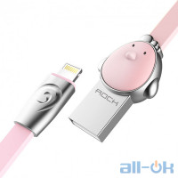 Кабель Rock Chinese Zodiac lightning cable 1M Cook-pink