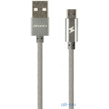 Кабель AWEI CL-400 Micro cable 1m Grey