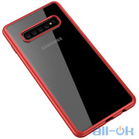 Чохол-накладка Ipaky Bright Series/TPU frame With Clear PC Case Samsung Galaxy S10 Plus Red