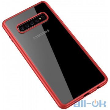 Чохол-накладка Ipaky Bright Series/TPU frame With Clear PC Case Samsung Galaxy S10 Plus Red