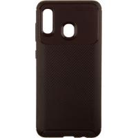 Чохол-накладка Ipaky Carbon Fiber Series/Soft TPU Case Samsung Galaxy A20/A30 Brown