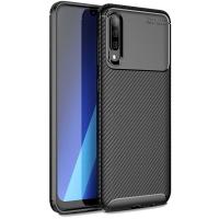 Чохол-накладка Ipaky Carbon Fiber Series/Soft TPU Case Samsung Galaxy A50 Black