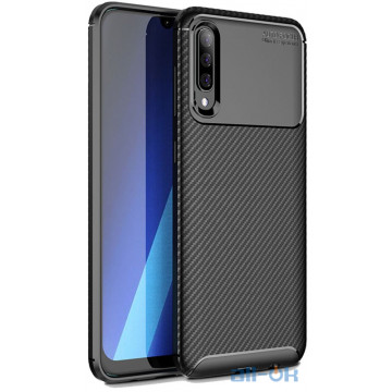 Чохол-накладка Ipaky Carbon Fiber Series/Soft TPU Case Samsung Galaxy A50 Black