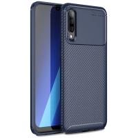 Чохол-накладка Ipaky Carbon Fiber Series/Soft TPU Case Samsung Galaxy A50 Blue