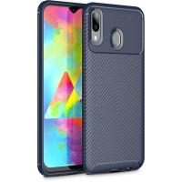 Чохол-накладка Ipaky Carbon Fiber Series/Soft TPU Case Samsung Galaxy M20 Blue