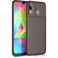 Чохол-накладка Ipaky Carbon Fiber Series/Soft TPU Case Samsung Galaxy M20 Brown