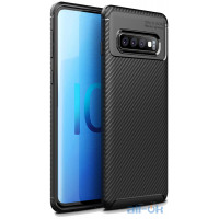Чохол-накладка Ipaky Carbon Fiber Series/Soft TPU Case Samsung Galaxy S10 Black