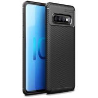 Чохол-накладка Ipaky Carbon Fiber Series/Soft TPU Case Samsung Galaxy S10 Black