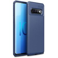 Чохол-накладка Ipaky Carbon Fiber Series/Soft TPU Case Samsung Galaxy S10 Blue