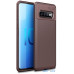 Чохол-накладка Ipaky Carbon Fiber Series/Soft TPU Case Samsung Galaxy S10 Brown — інтернет магазин All-Ok. фото 1