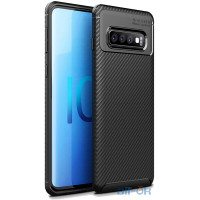 Чохол-накладка Ipaky Carbon Fiber Series/Soft TPU Case Samsung Galaxy S10 Plus Black