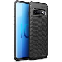 Чохол-накладка Ipaky Carbon Fiber Series/Soft TPU Case Samsung Galaxy S10 Plus Black