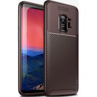 Чохол-накладка Ipaky Carbon Fiber Series/Soft TPU Case Samsung Galaxy S9 Brown			