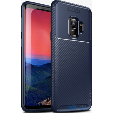Чохол-накладка Ipaky Carbon Fiber Series/Soft TPU Case Samsung Galaxy S9 Plus Blue