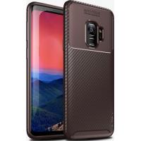 Чохол-накладка Ipaky Carbon Fiber Series/Soft TPU Case Samsung Galaxy S9 Plus Brown