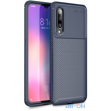 Чохол-накладка Ipaky Carbon Fiber Series/Soft TPU Case Xiaomi Mi 9 Blue