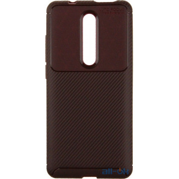 Чохол-накладка  Ipaky Carbon Fiber Series/Soft TPU Case Xiaomi Mi 9T/Mi 9T Pro/Redmi K20/K20 Pro Brown
