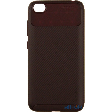 Чохол-накладка Ipaky Carbon Fiber Series/Soft TPU Case Xiaomi Redmi Go Brown