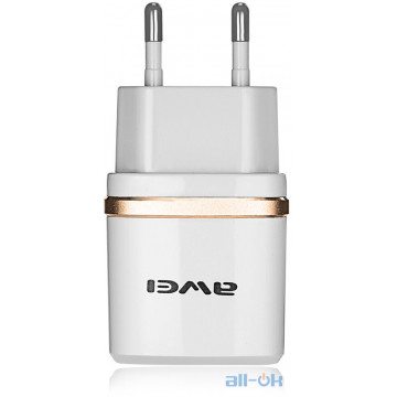 AWEI C-930 Travel charger 2USB 2.1A White/Gold 