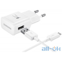Samsung Travel Charger 1USB 2A + MicroUSB Cable 1.2m White 