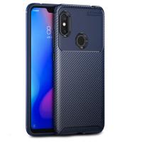 Чохол-накладка Ipaky Carbon Fiber Series/Soft TPU Case Xiaomi Redmi Note 6 Pro Blue