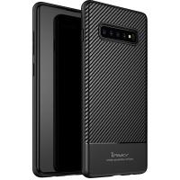 Чохол-накладка Ipaky Carbon Fiber Series/TPU Case With Carbon Fiber Samsung Galaxy S10 Black