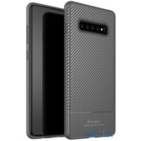 Чохол-накладка Ipaky Carbon Fiber Series/TPU Case With Carbon Fiber Samsung Galaxy S10e Gray