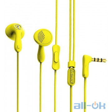 Навушники Remax RM-301 Earphone Yellow