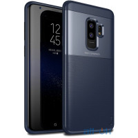 Чохол-накладка Ipaky Elegant Grid Design TPU Hybrid Case Samsung Galaxy S9 Plus G965F Blue
