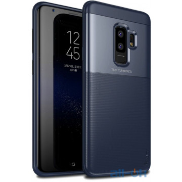 Чохол-накладка Ipaky Elegant Grid Design TPU Hybrid Case Samsung Galaxy S9 Plus G965F Blue
