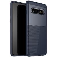 Чохол-накладка Ipaky Shield Series/Elegant Grid Design TPU Hybrid Case Samsung Galaxy S10 Blue