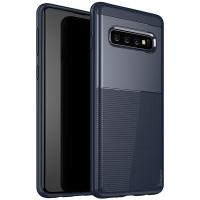 Чохол-накладка Ipaky Shield Series/Elegant Grid Design TPU Hybrid Case Samsung Galaxy S10 Plus Blue