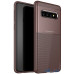 Чохол-накладка Ipaky Shield Series/Elegant Grid Design TPU Hybrid Case Samsung Galaxy S10 Plus Brown — інтернет магазин All-Ok. фото 1